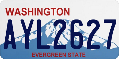 WA license plate AYL2627
