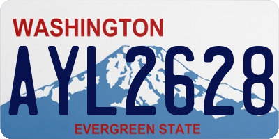 WA license plate AYL2628