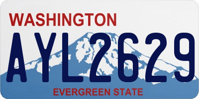 WA license plate AYL2629