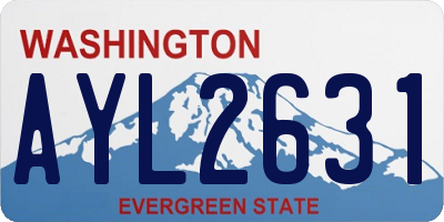 WA license plate AYL2631