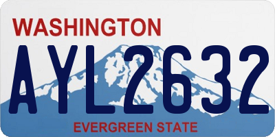 WA license plate AYL2632