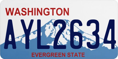 WA license plate AYL2634