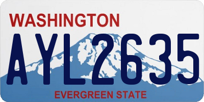 WA license plate AYL2635