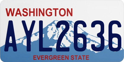 WA license plate AYL2636