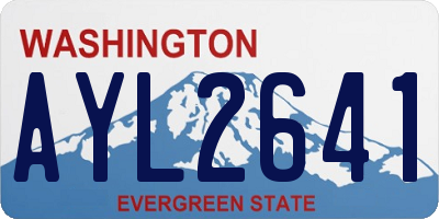 WA license plate AYL2641