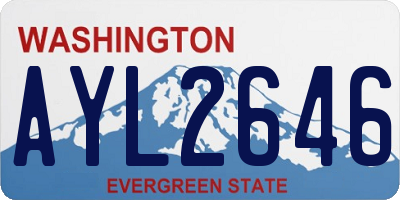 WA license plate AYL2646