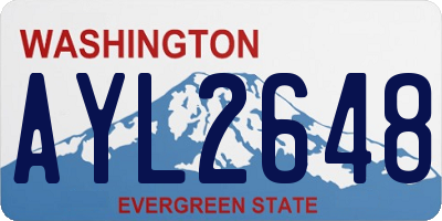 WA license plate AYL2648