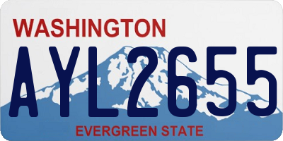 WA license plate AYL2655