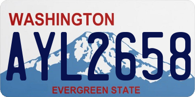 WA license plate AYL2658
