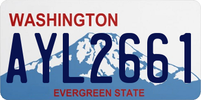 WA license plate AYL2661