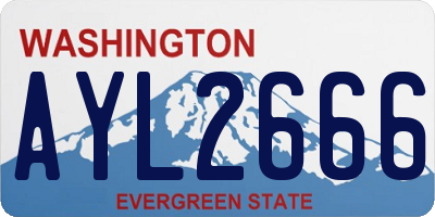 WA license plate AYL2666