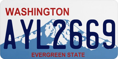WA license plate AYL2669