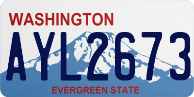 WA license plate AYL2673