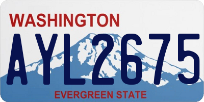 WA license plate AYL2675