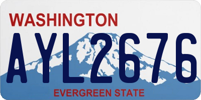 WA license plate AYL2676