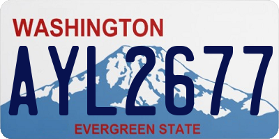 WA license plate AYL2677