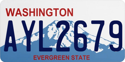 WA license plate AYL2679