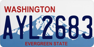 WA license plate AYL2683
