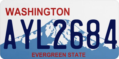 WA license plate AYL2684