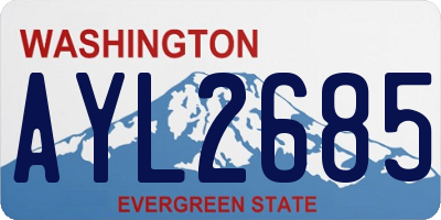 WA license plate AYL2685