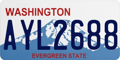 WA license plate AYL2688
