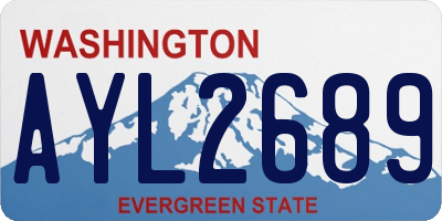 WA license plate AYL2689