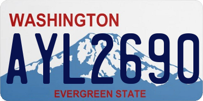 WA license plate AYL2690