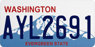 WA license plate AYL2691