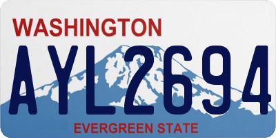 WA license plate AYL2694