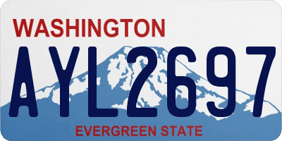 WA license plate AYL2697