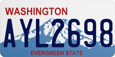 WA license plate AYL2698