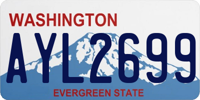 WA license plate AYL2699