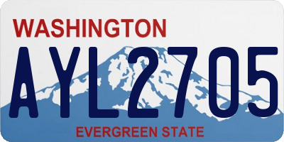 WA license plate AYL2705