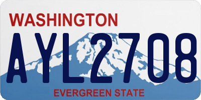 WA license plate AYL2708