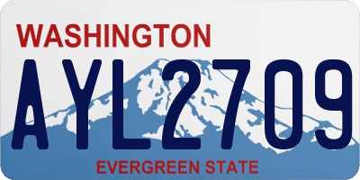 WA license plate AYL2709