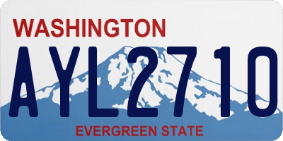 WA license plate AYL2710