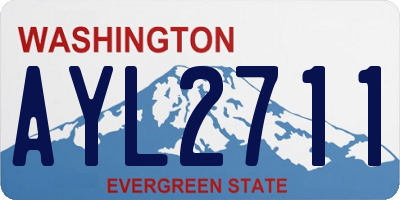 WA license plate AYL2711