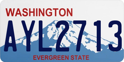 WA license plate AYL2713