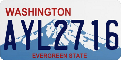 WA license plate AYL2716