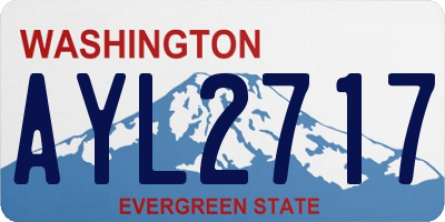 WA license plate AYL2717