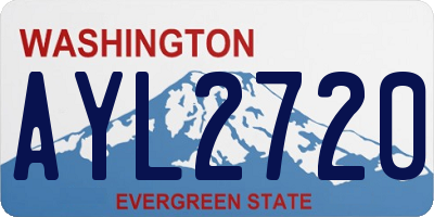 WA license plate AYL2720