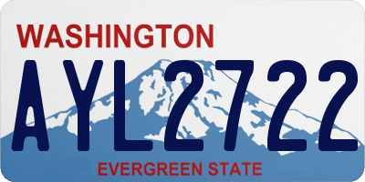 WA license plate AYL2722