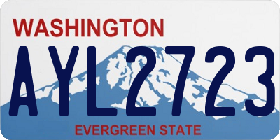 WA license plate AYL2723