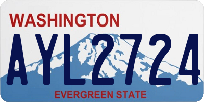 WA license plate AYL2724