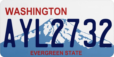WA license plate AYL2732