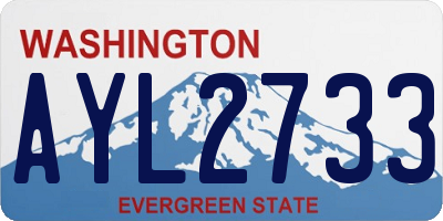WA license plate AYL2733