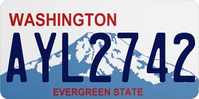 WA license plate AYL2742