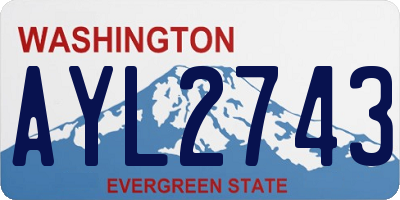 WA license plate AYL2743