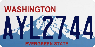 WA license plate AYL2744