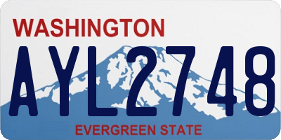 WA license plate AYL2748